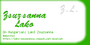 zsuzsanna lako business card